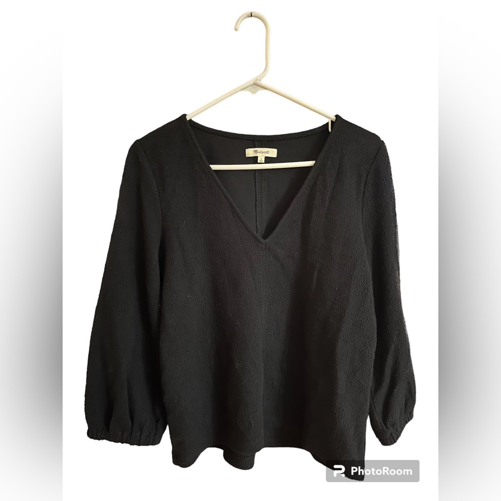 Madewell cotton black long sleeve